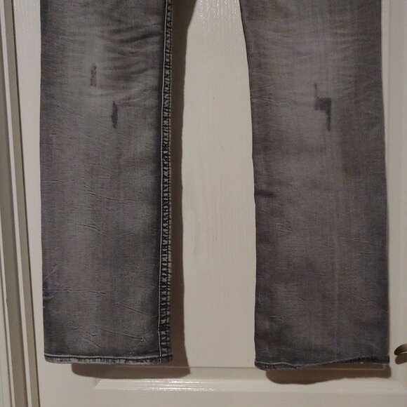 Salvage Mayhem Straight Regular Gray Rock Grunge Streetwear 33L Stretch Emo Goth - Picture 6 of 9